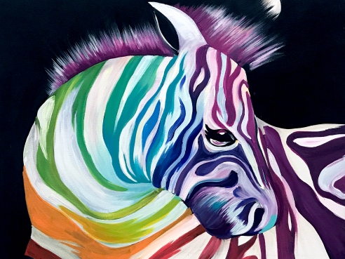 zebra de colores